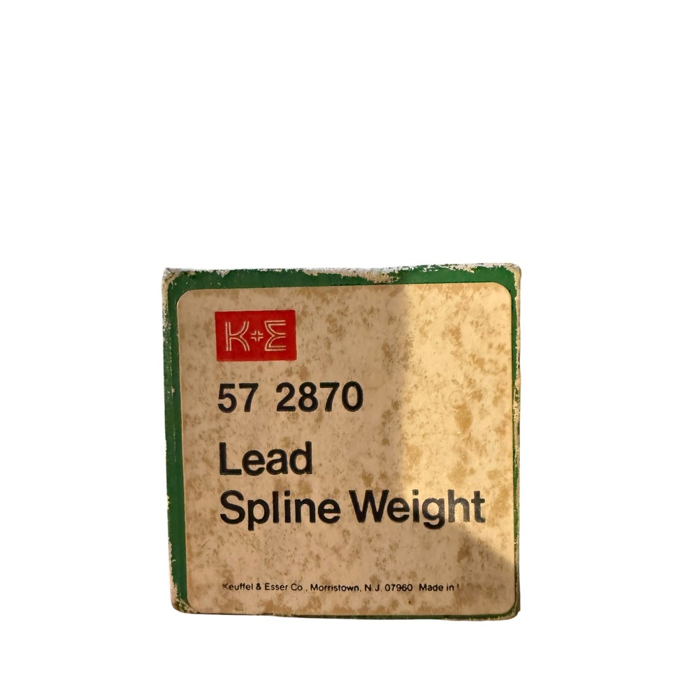 Keuffel & Esser Lead Spline Weight Drafting Whale 57 2870 Green Good Vintage - Picture 5 of 7